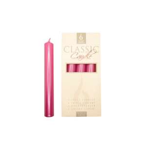 Gyertya klasszikus rózsaszín metál 4 db, 2 cm x 17 cm 110509693 - Bartek Candles