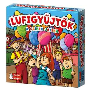 Lufigyűjtők - A színek játéka társasjáték doboz, színes lufikkal és rajzolt figurákkal - Keller&Mayer