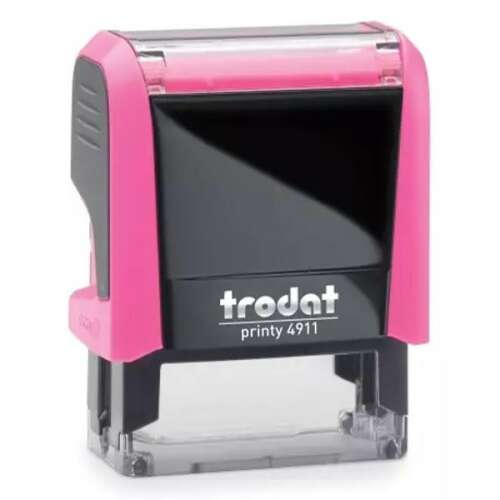 Bélyegző TRODAT Printy 4.0 4911 neon-rózsa  ház kék párna 110543774