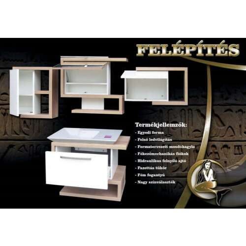 Guido Nílus 03 HELÉNA (415) Fürdőszobabútor, Oldalra Nyíló, Modern Design, MDF