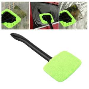 Szélvédő és ablak takarító eszköz összehajtható nyéllel és mikroszálas huzattal (BBM)