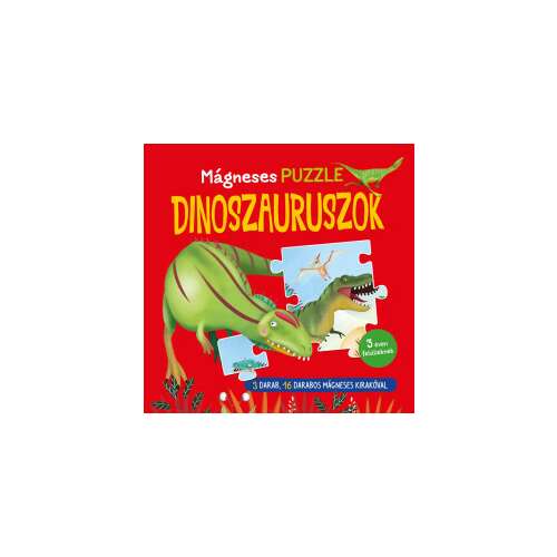 Mágneses puzzle dinoszauruszok: 3 kirakó 16 mágneses darabbal. Jellemzők: Supersaurus, Plateosaurus és Microraptor.