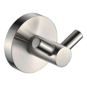 Szálcsiszolt rozsdamentes acél fürdőszobai fali akasztó | Welland Diamond 90310-BN