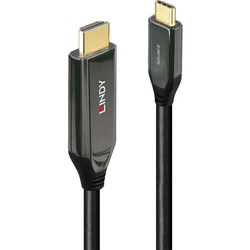 Lindy 43367 video konvertor kábel 1 M USB typ C HDMI typ A (Štandard) Čierna (43367) 110571933