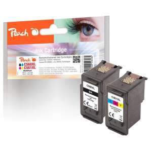 Cartuș de cerneală Peach 321035 2 buc Compatibil Capacitate mare (XL) Negru, Cyan, Magenta, Galben (PI100-454) 110572091 - Peach