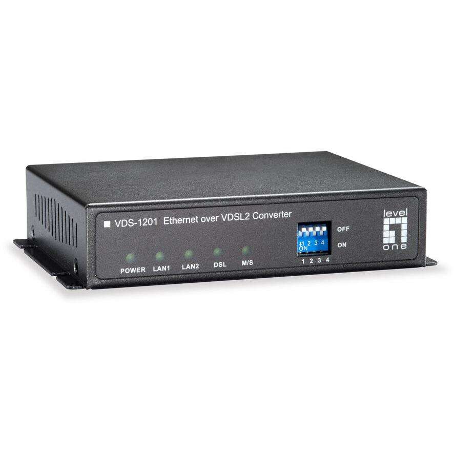LevelOne VDS-1201 Netzwerk-Medienkonverter 100 Mbit/s Schwarz (VDS-1201)