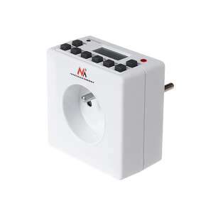 Maclean Energy MC30 programowalny przełącznik czasowy z 10 programami, 3600W, biały - Timer z wyłącznikiem czasowym