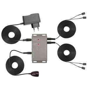 Maclean MCTV-522 IR távirányító hosszabbító készlet: főegység, tápegység, vevő és adókábelek - Távirányító