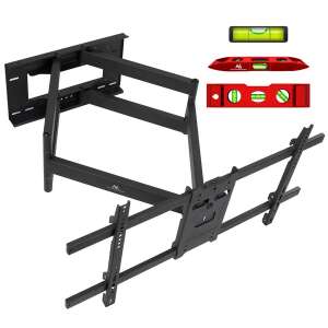 Maclean MC-986 Uchwyt ścienny do telewizora, podwójny ramienny, czarny, 37-85 cali, 55kg - Podstawa pod telewizor i uchwyt ścienny