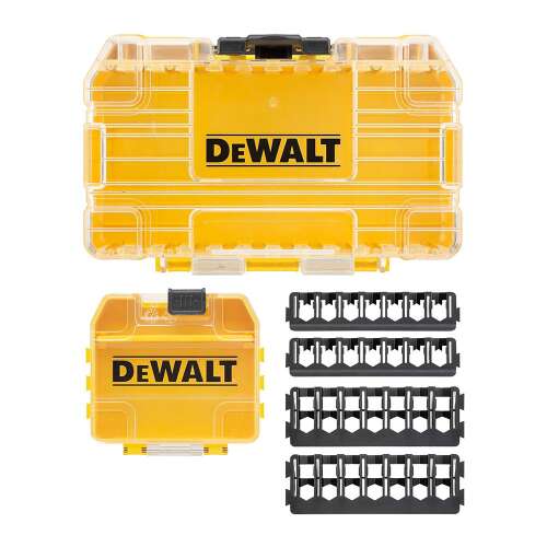 DeWalt Toughcase tool organizer set, DT70801-QZ, includes multiple compartments for storing and organizing tools and accessories