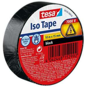 Tesa bandă izolatoare 10m 15mm negru 110579059 - Benzi adezive