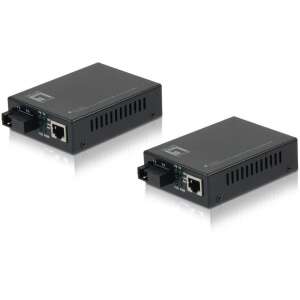 LevelOne FVT-2202 hálózati média konverter 100 Mbit/s Fekete (FVT-2202) 110579229 - Média konverter