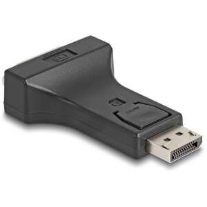 Delock Adapter DisplayPort 1.1-dugós csatlakozó DVI-csatlakozóhüvely passzív fekete (66615)