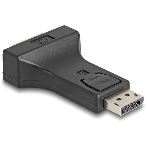 Delock Adapter DisplayPort 1.1-dugós csatlakozó DVI-csatlakozóhüvely passzív fekete (66615)