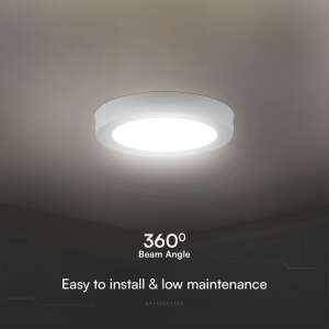 V-TAC PRO 24W kerek LED panel, meleg fehér, 360° sugárzási szög, egyszerű telepítés - V-TAC