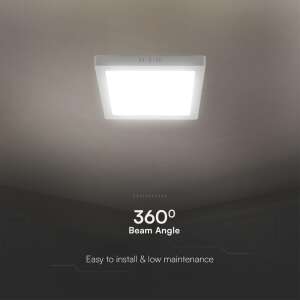 V-TAC PRO 6W négyzet alakú LED panel, 360° sugárzási szög, egyszerű telepítés - LED panel