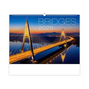 Falinaptár TOPTIMER T092 450x315mm fekvő Bridges 2025. 110581001 - TOPTIMER