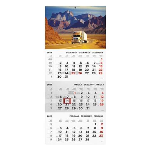 Speditőrnaptár TOPTIMER T072 1 tömbös 3 havi Kamion 2025. 110581218