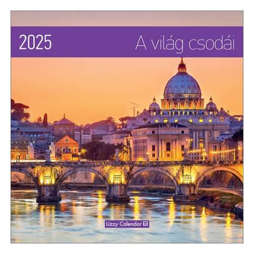 Falinaptár LIZZY CARD 300x600mm álló A világ csodái 2025. 110581273