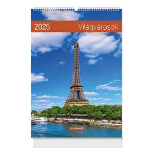 Falinaptár spirálozott  LIZZY CARD B/4 álló Világvárosok 2025. 110581284 - Irodai kiegészítő