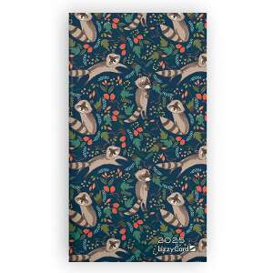 Zsebnaptár LIZZY CARD Raccoon fekvő keménytáblás 2025. 110581318 - Irodai kiegészítő