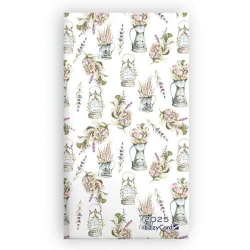 Zsebnaptár LIZZY CARD Lavender fekvő keménytáblás 2025. 110581319