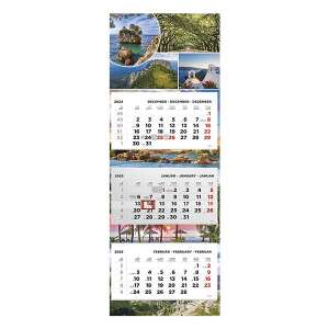 Speditőrnaptár TOPTIMER T080 3 tömbös 3 havi Tájak 2025. 110581369 - TOPTIMER