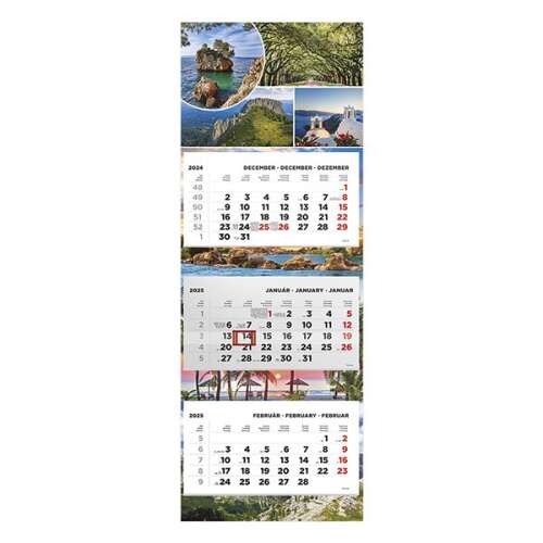 Speditőrnaptár TOPTIMER T080 3 tömbös 3 havi Tájak 2025. 110581369