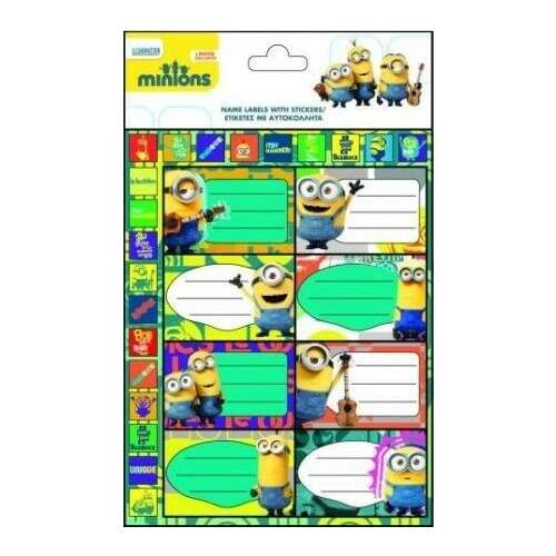 Minions, Minyonok füzetcímke 8 db/ív plusz matricákkal 110614720