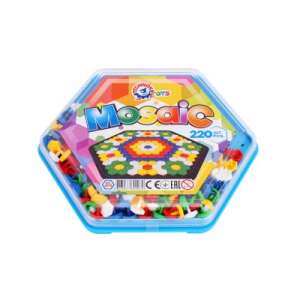 Joc educativ mozaic, TechnoK, 220 de pioneze colorate 110615801 - Nonbrand Jocuri si jucarii creative