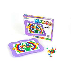 Joc educativ mozaic, TechnoK, 300 de pioneze de 13 mm, colorate 110615833 - Nonbrand Jocuri si jucarii creative