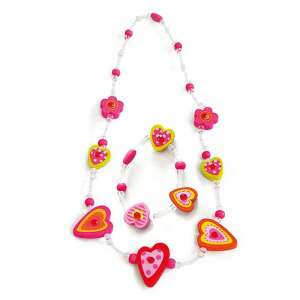 Komplet naszyjnika i bransoletki Woodyland z drewnianymi zawieszkami w k 110615908 - Moda i ubiór