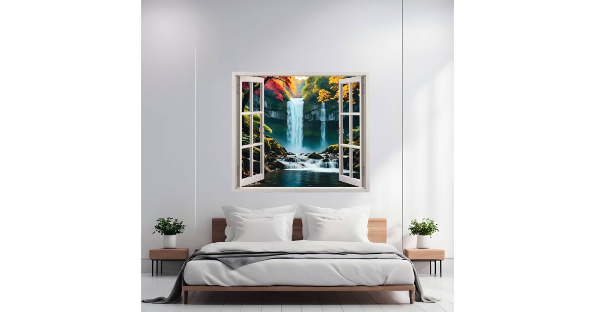 Folie imprimata color pentru decor perete locuinta, dimensiune 125 x 110cm, model: VIEW TO HAVEN 38 110615966