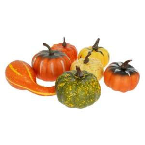 Tök szett műanyag színes 6-11cm 110616560 - Halloweeni dekoráció
