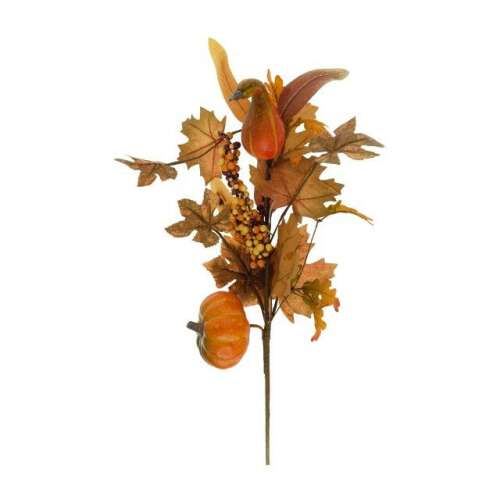 Őszi dekoráció ág tökökkel és juharlevelekkel - 80cm 