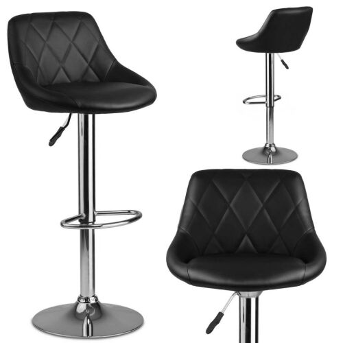 Collage of Sofotel Nerra black bar stool showing front, side, and close-up views