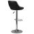 Side profile of Sofotel Nerra black bar stool with adjustable height lever