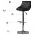 Sofotel Nerra Bar stool with backrest 2pcs - Black  111680792