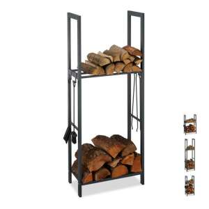 Tüzifa tároló két polccal 150x60x30 cm 10026017_946 110618861 - Tűzifa állvány