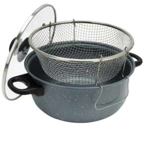 Friteuză adâncă antiaderentă din 3 piese cu capac și coș, 3,5 L - Nonbrand Veselă