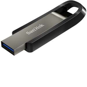SanDisk Extreme Go USB flash drive, 64GB, USB-A, black and silver, with loop - SanDisk