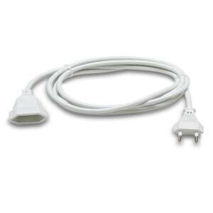 Fehér 3 méteres hosszabbító európai dugóval és aljzattal - Hosszabbító