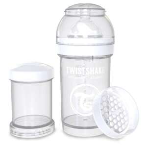Twistshake kólika elleni Cumisüveg mixerhálóval és tápszer tárolóval 180ml #fehér 39730704 Cumisüveg - Védőkupakkal