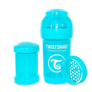 Twistshake kólika elleni Cumisüveg mixerhálóval és tápszer tárolóval 180ml #kék 39803037 Cumisüveg - Védőkupakkal