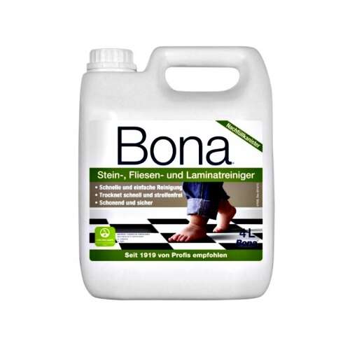 Bona Cleaner pentru gresie și laminat, sticlă de 4 litri, sigur pentru piatră, gresie și pardoseli laminate