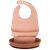 Nattou Pink Silicone Baby Feeding Set with Bib, Bowl, Plate, and Spoon