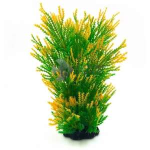 Zöldből sárgába átmenő tüskés levelű akváriumi műnövény 20 cm 39733910 