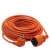 Orange 10 meter extension cord with CEE 7/7 plug and CEE 7/4 socket