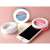 Pink, white and blue selfie ring lights for phone