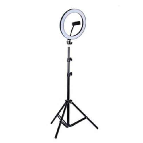 Selfie lampa so stojanom, regulácia jasu, 3 teploty farieb 26 cm